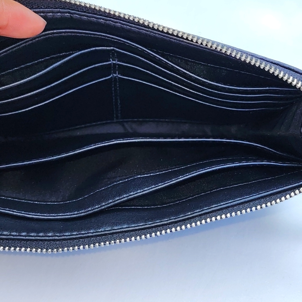 Coach Legacy Black Leather Turnlock Wristlet Wallet - Picture 6 of 8